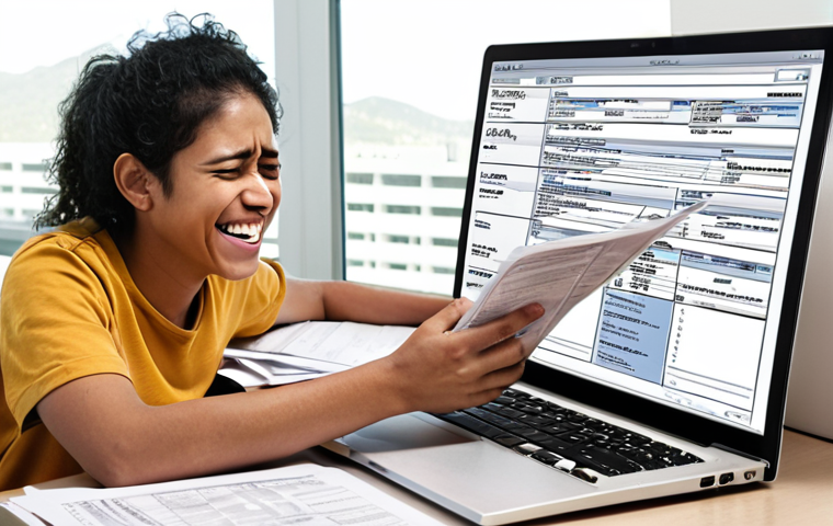 **
A person looking overwhelmed by a mountain of paperwork on a traditional bank loan application, contrasted with a person smiling and effortlessly completing a P2P loan application on a laptop. Split screen composition. One side should evoke frustration and complexity, while the other portrays ease and speed. Include details like a stressed expression, scattered documents, and a messy desk for the bank loan side, and a clean workspace, a happy expression, and a modern laptop for the P2P side.
**