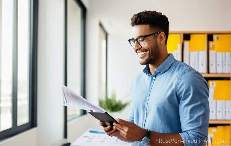 PP 대출의 장단점 분석 - **Prompt:** A diverse young adult, dressed in smart casual attire, stands confidently in a brightly ...