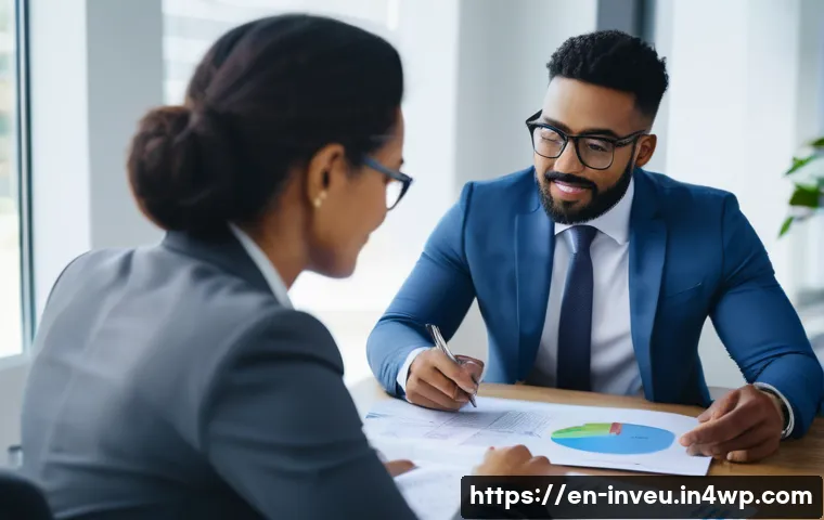 PP 대출과 전통 대출의 차이점 - A professional small business owner meeting with a financial advisor in a modern office, discussing ...