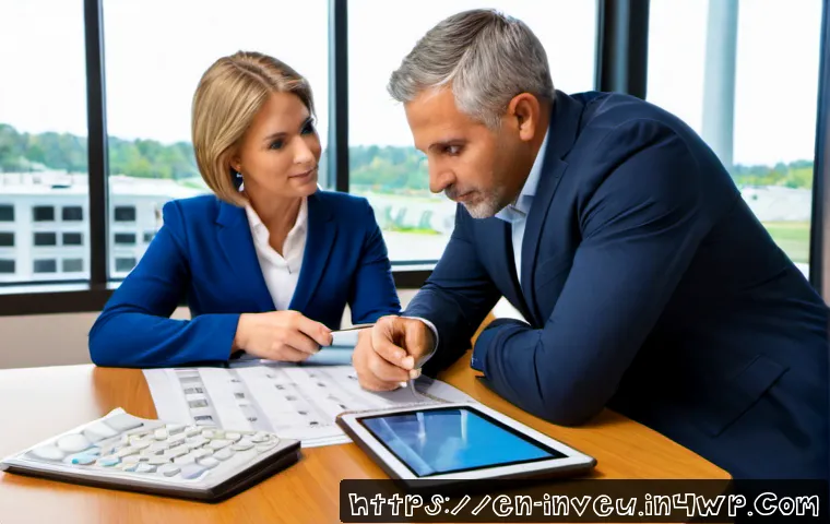 Home 17 PP 대출 투자와 소비자 보호 법률 - Photorealistic financial consultation in a bright modern American community bank office, a trustwort...